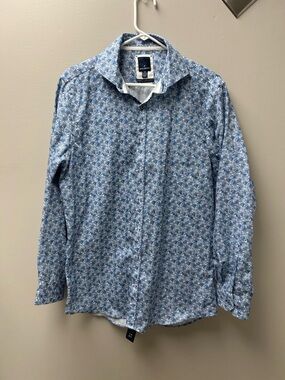Daniel Hechter Men’s Blue Patterned Dress Shirt